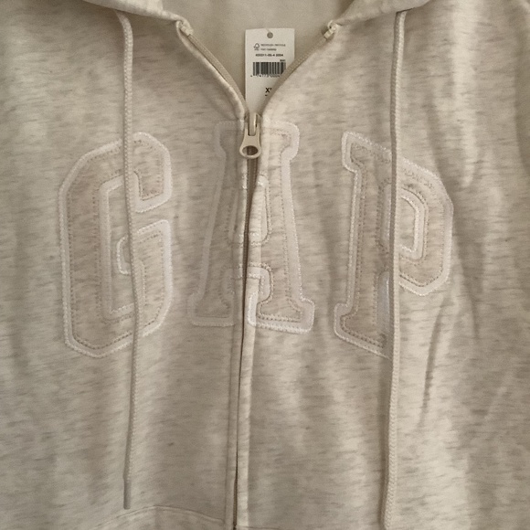 Ladies The Gap zip up hoodie cream xl new with tags - Picture 3 of 5